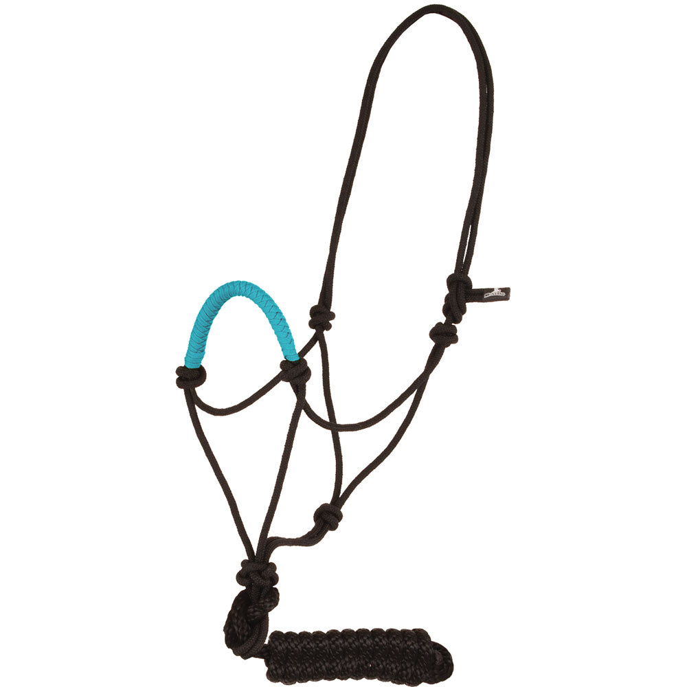 Solid Nose Rope Halter Tack - Halters & Leads - Halters Mustang Turquoise  