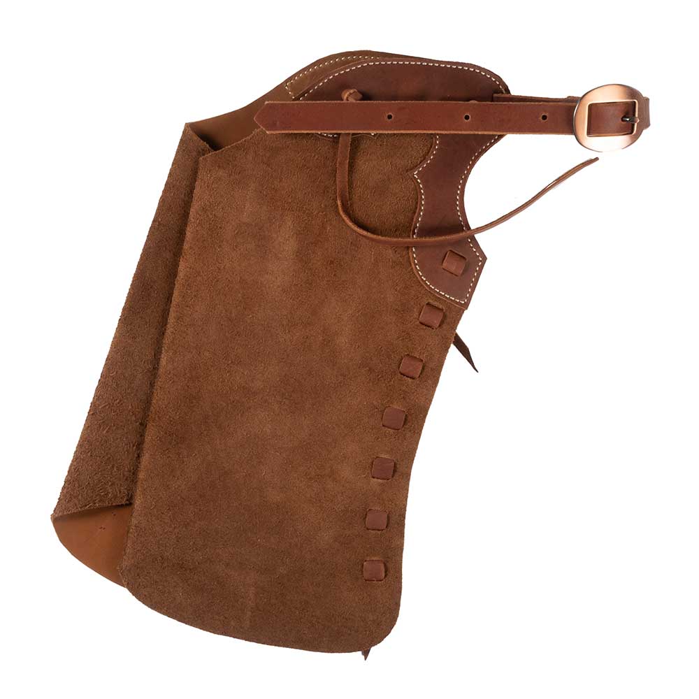 Dark Brown Roughout Kid's Chaps Tack - Chaps & Chinks MILLER RANCH   