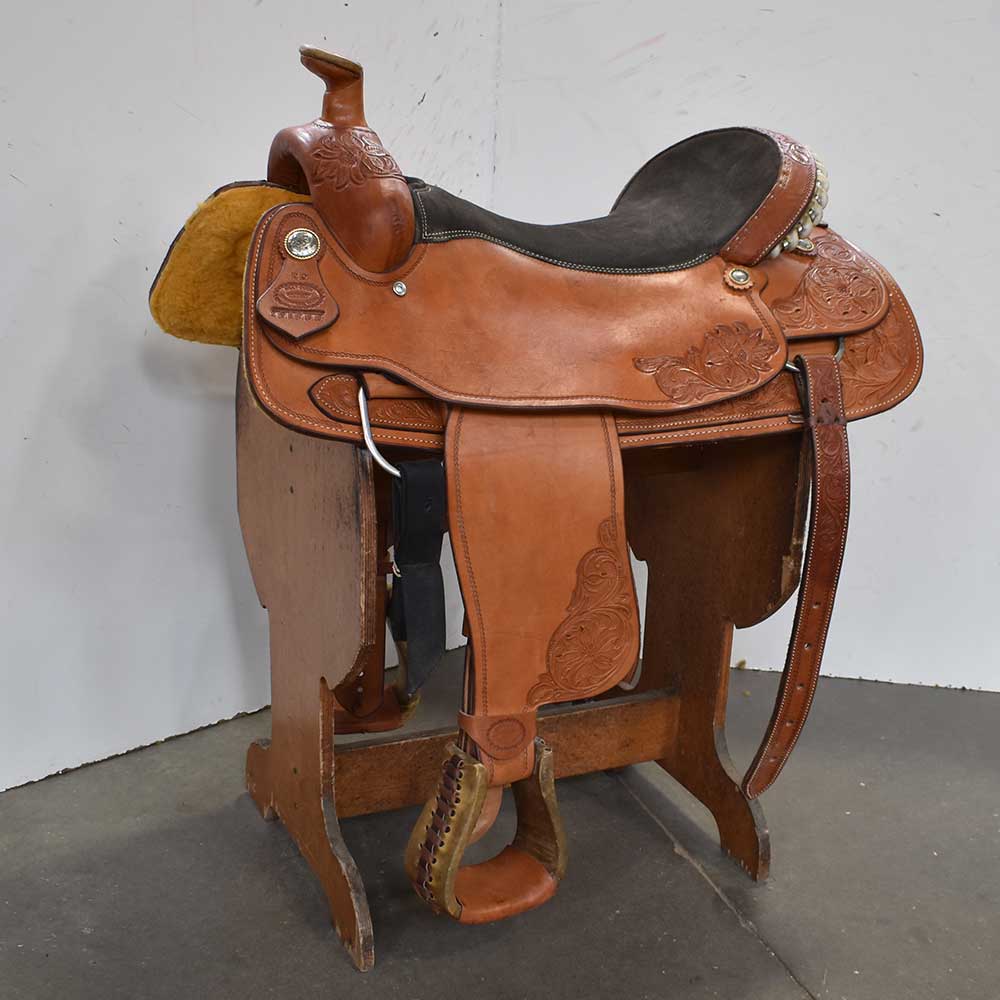 20" USED BILLY COOK ROPING SADDLE Saddles - Used Saddles - ROPER Billy Cook   