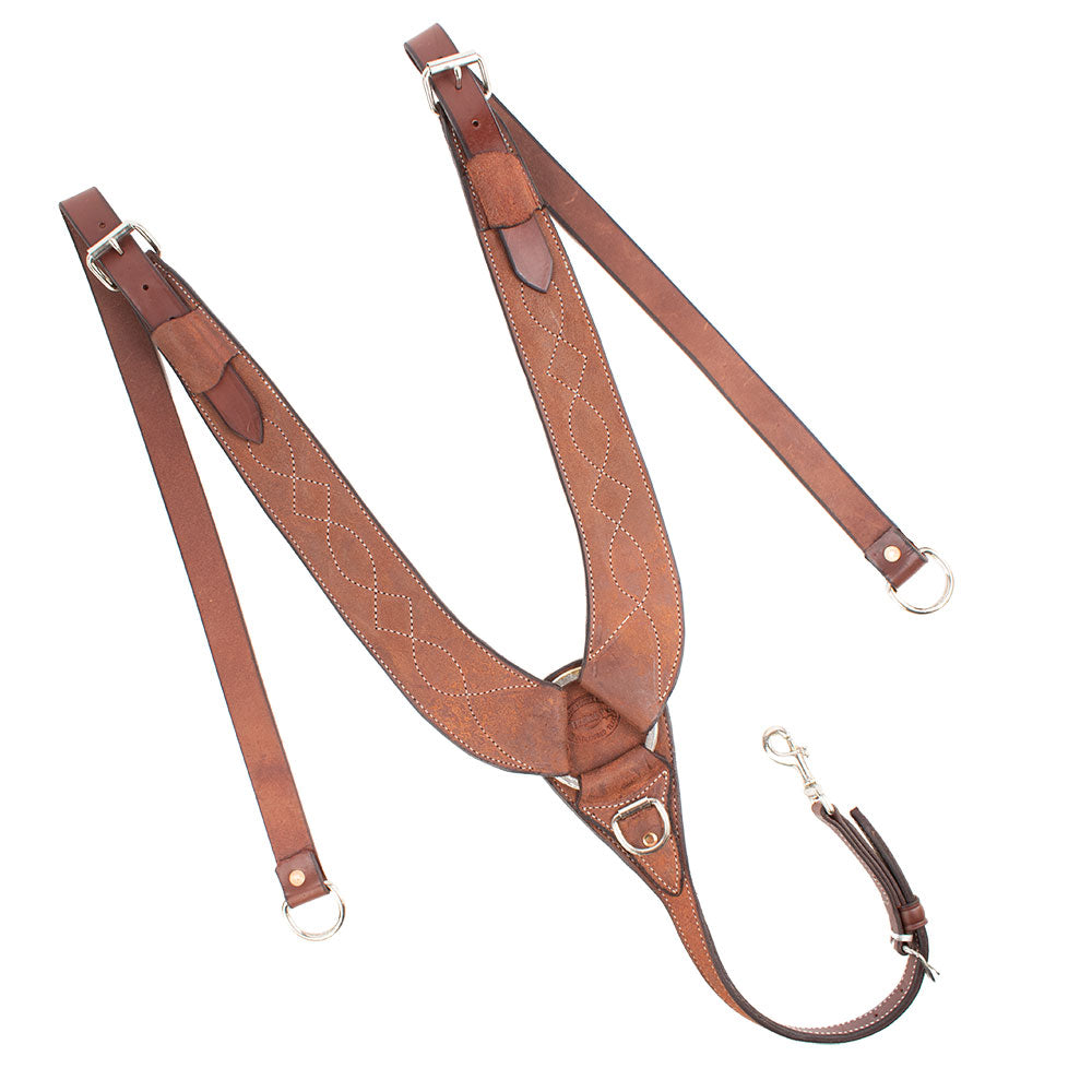 Teskey's Roughout Pulling Collar With Stitching Tack - Breast Collars Teskey's   