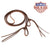 Patrick Smith Roping Rein With Pineapple Knot Tie Ends Tack - Reins Patrick Smith 5/8 Dark oil 