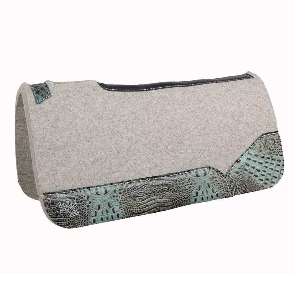 Kush Collection Best Ever Wool Saddle Pad with Gator Print Tack - Saddle Pads Best Ever 3/4" 30" X 30" 