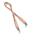 Teskey's Roughout One Ear Headstall With Buckstitching Tack - Headstalls - One Ear Teskey's Turquoise  