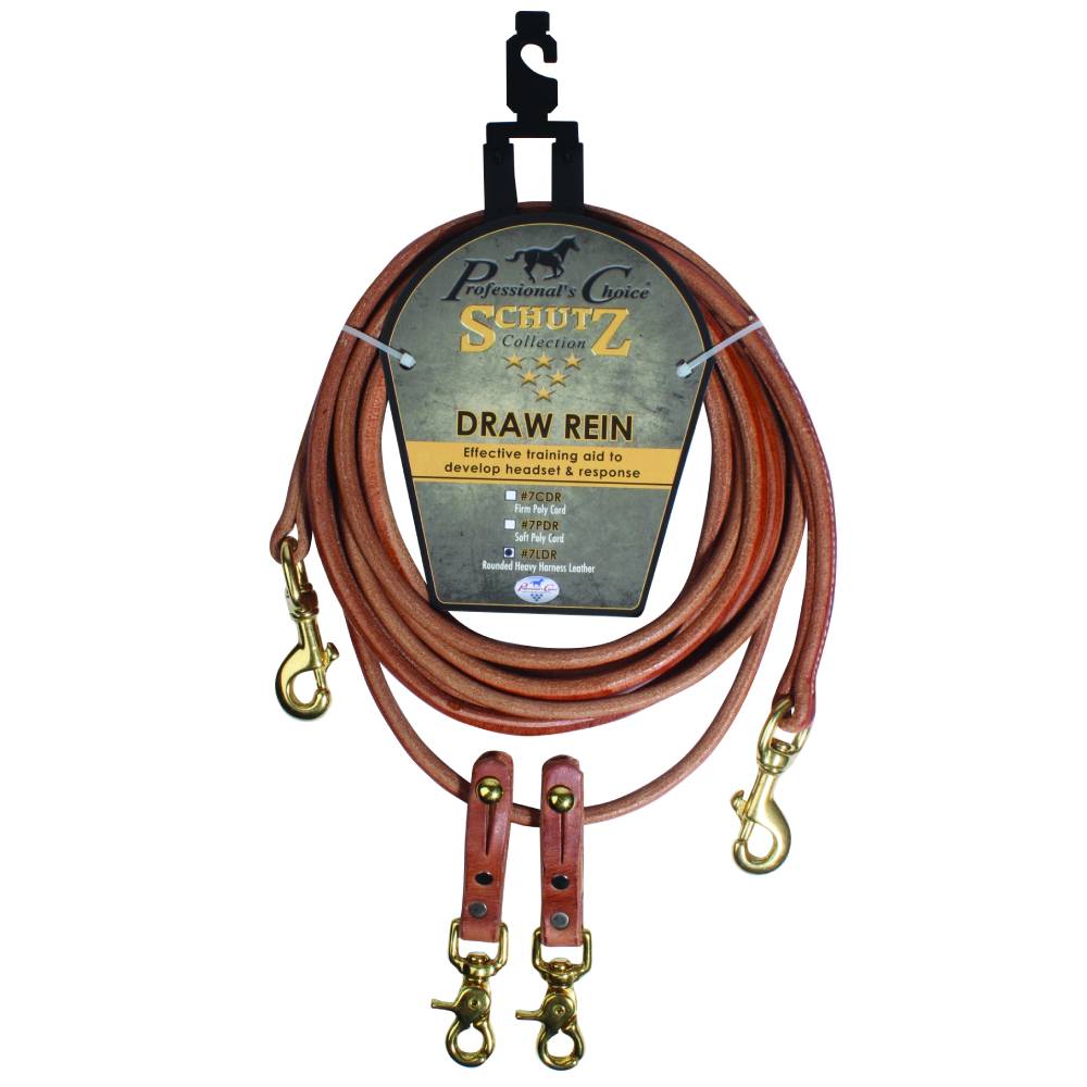 Professional's Choice Schutz Rounded Draw Reins Tack - Reins Professional's Choice   