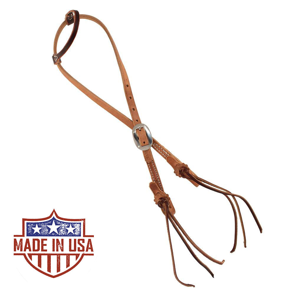 Patrick Smith Two Tone One Ear Headstall Tack - Headstalls - One Ear Patrick Smith Light/Dark  