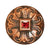 Copper Concho with Red Raised Stone Tack - Conchos & Hardware - Conchos Teskey's Chicago Screw 1" 